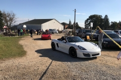 SEM Community Chair Chrissy greeting the incoming cars