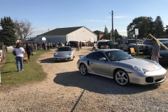 SEM Community Chair Chrissy greeting the incoming cars
