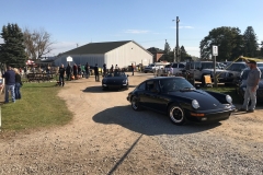 SEM Community Chair Chrissy greeting the incoming cars