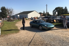 SEM Community Chair Chrissy greeting the incoming cars