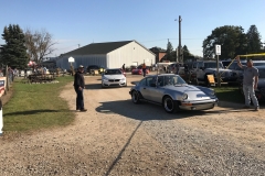 SEM Community Chair Chrissy greeting the incoming cars